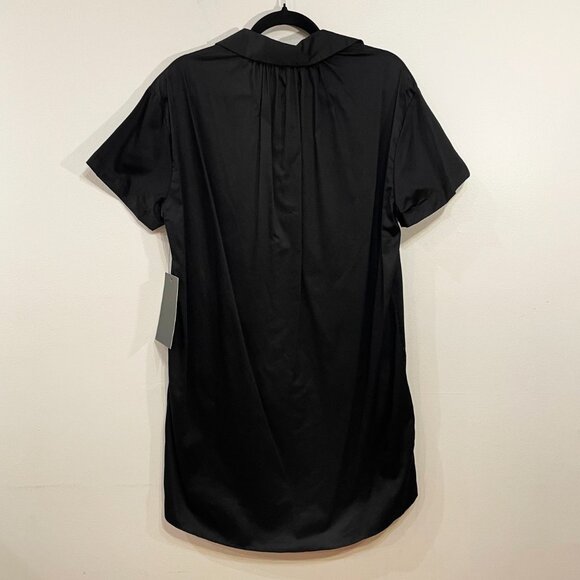 New Tuckernuck Oakley Gold Button 100% Cotton Mini Dress Black XS $118 - Picture 5 of 9